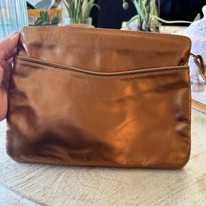 Bronze/ copper clutch purse